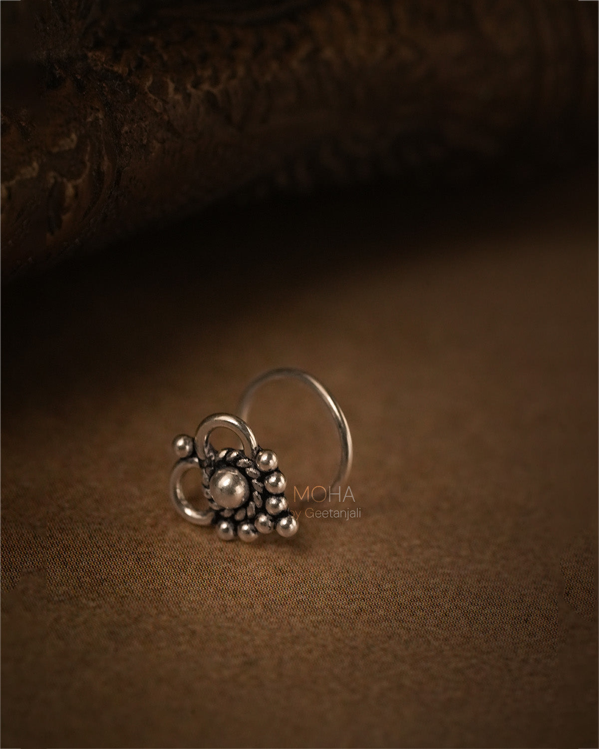 Chhavi Silver Nosepin by MOHA