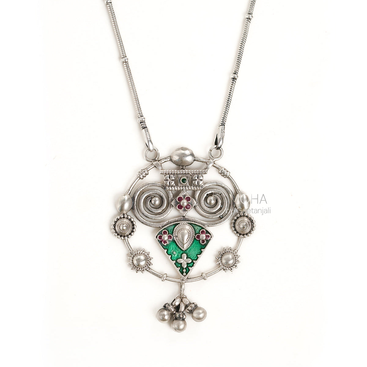 Chittor Silver Necklace by Moha 1
