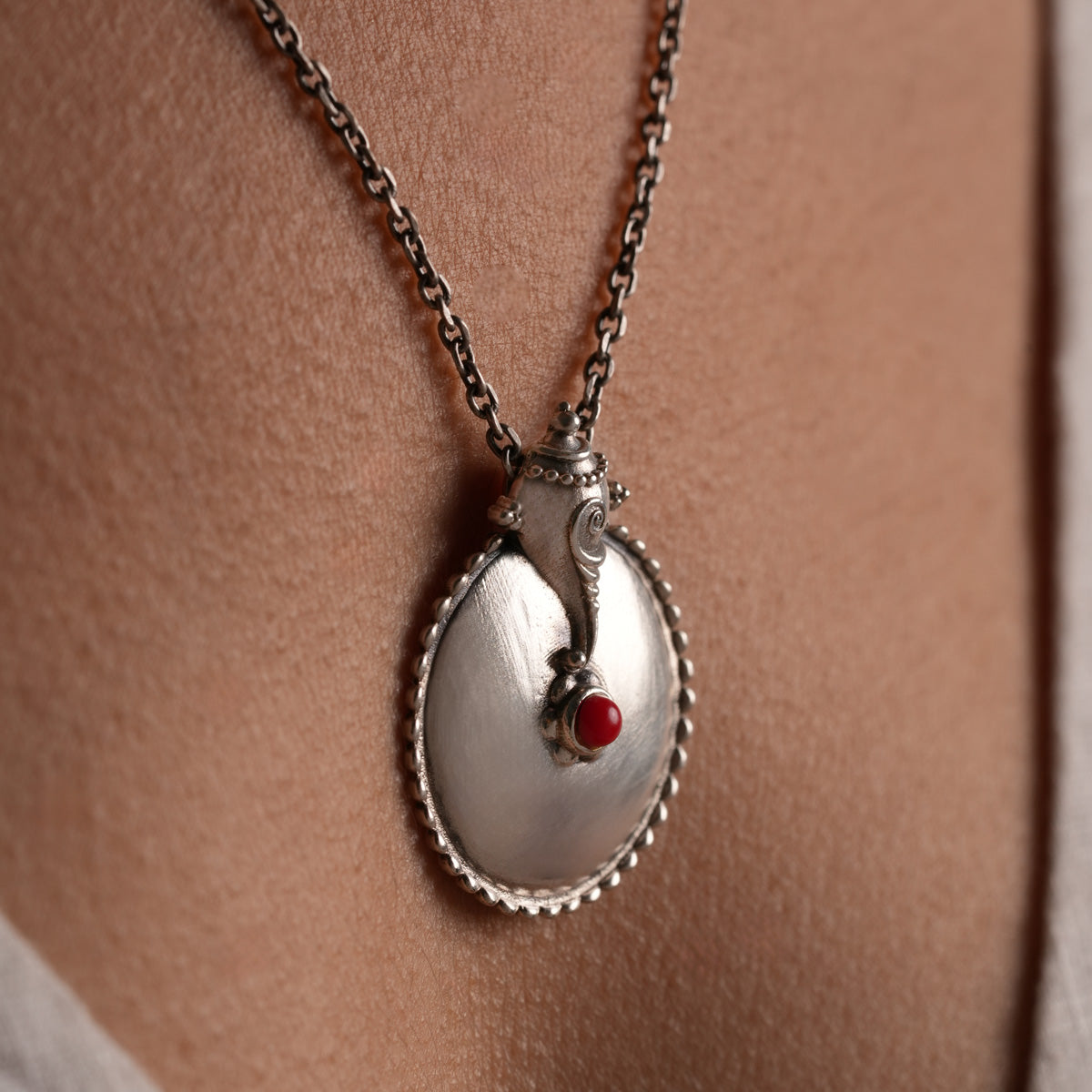 Shubh Silver Pendant by MOHA (Only Pendant)