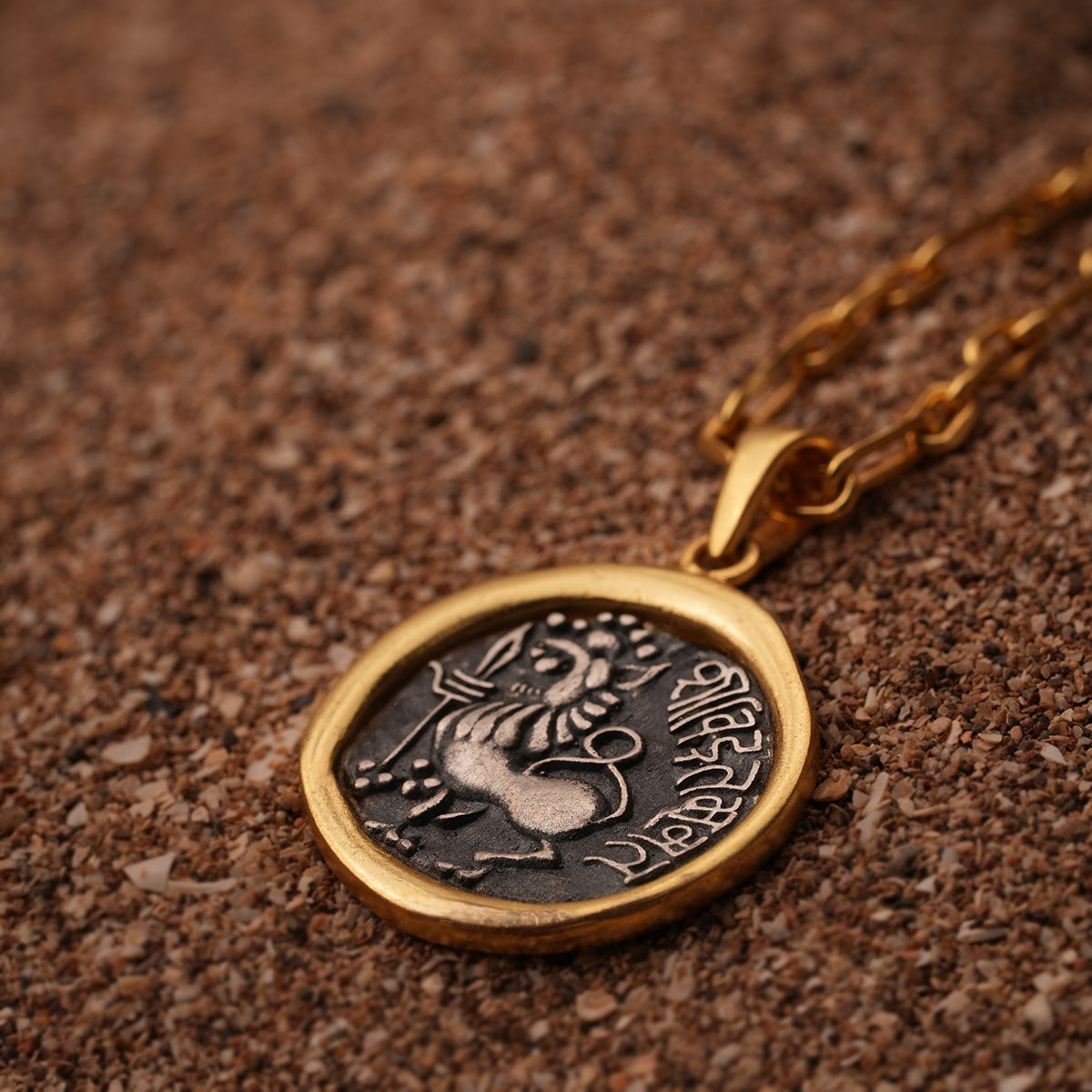 simha silver pendant with chain by moha