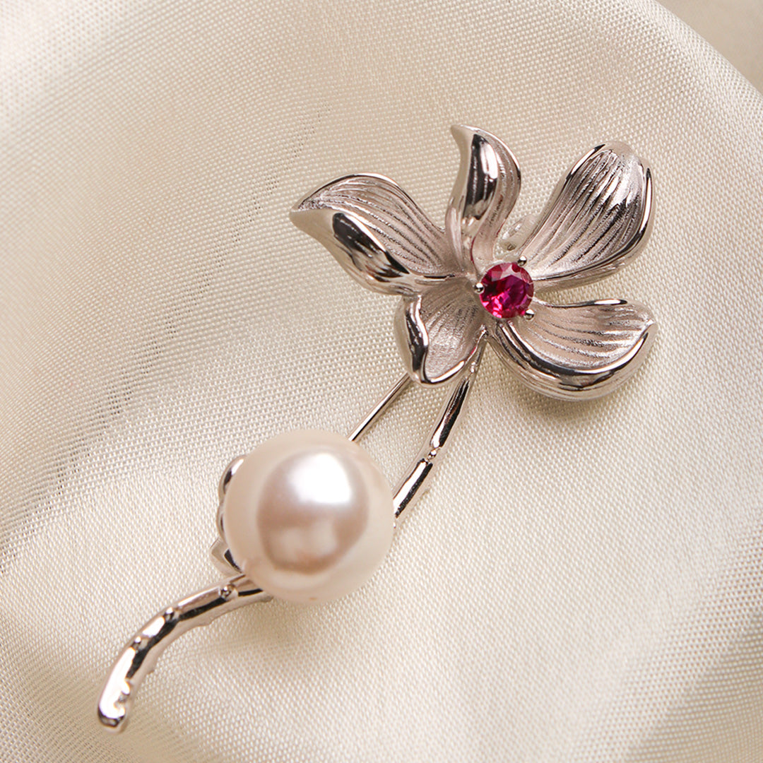 Daffodil Silver Brooch By MOHA