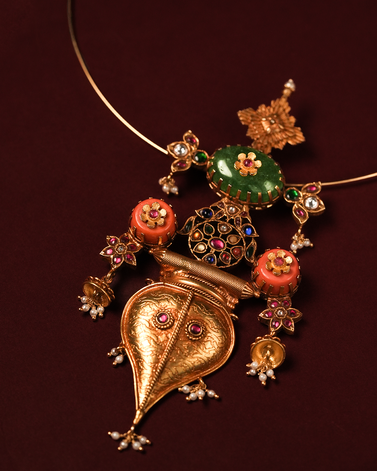 Dharini Silver Necklace Hasli By MOHA