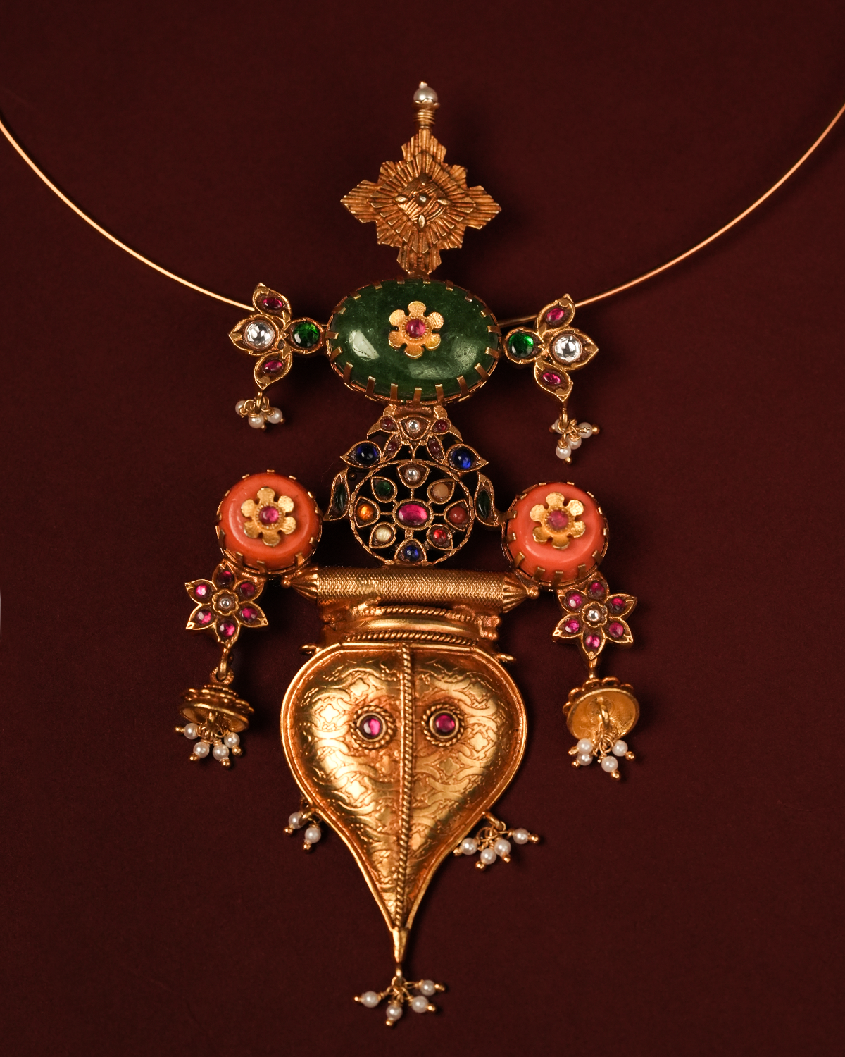Dharini Silver Necklace Hasli By MOHA