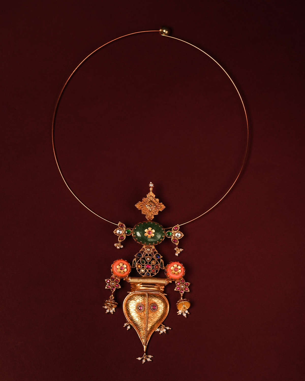 Dharini Silver Necklace Hasli By MOHA