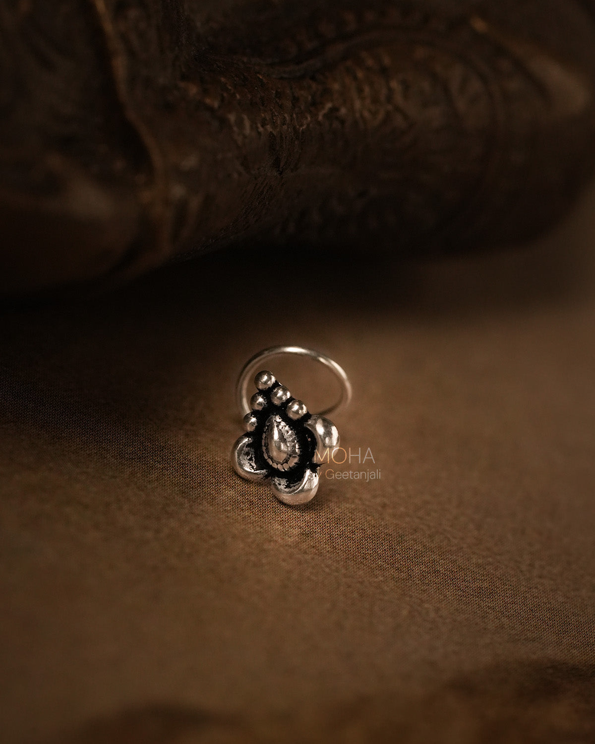 Dhriti Silver Nosepin by MOHA