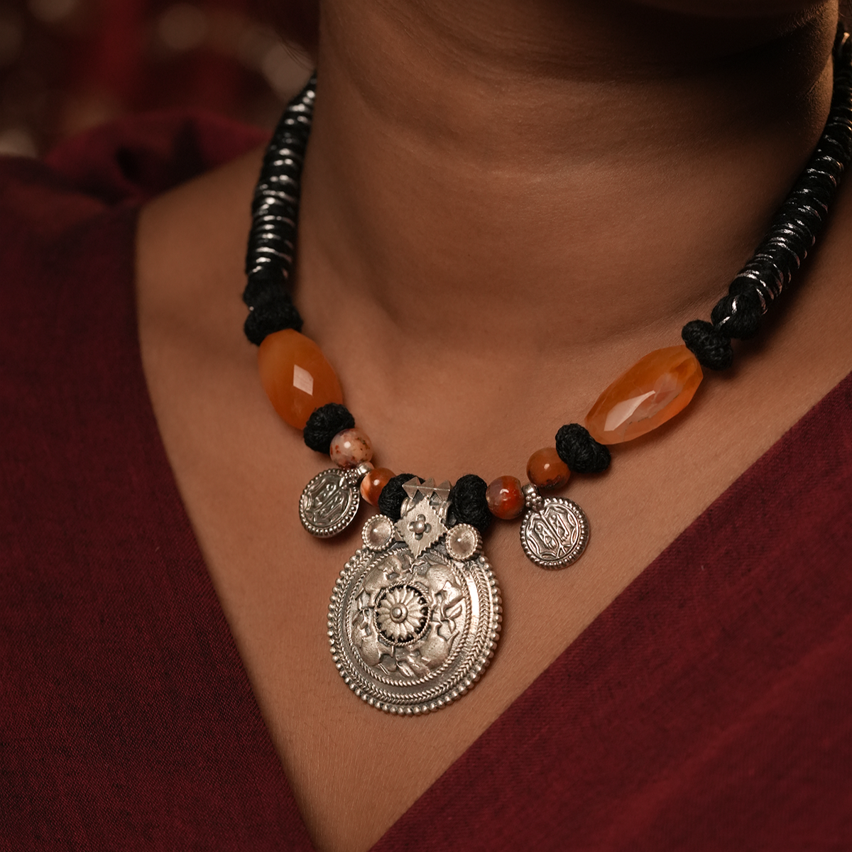 Diggaj Silver Necklace by MOHA