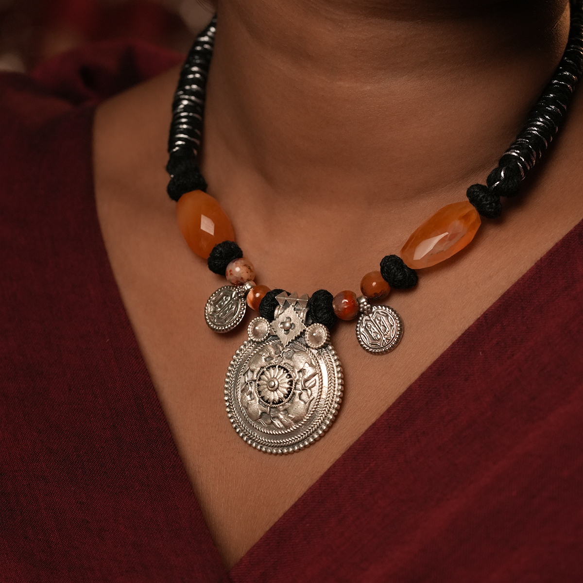 Diggaj Silver Necklace by MOHA