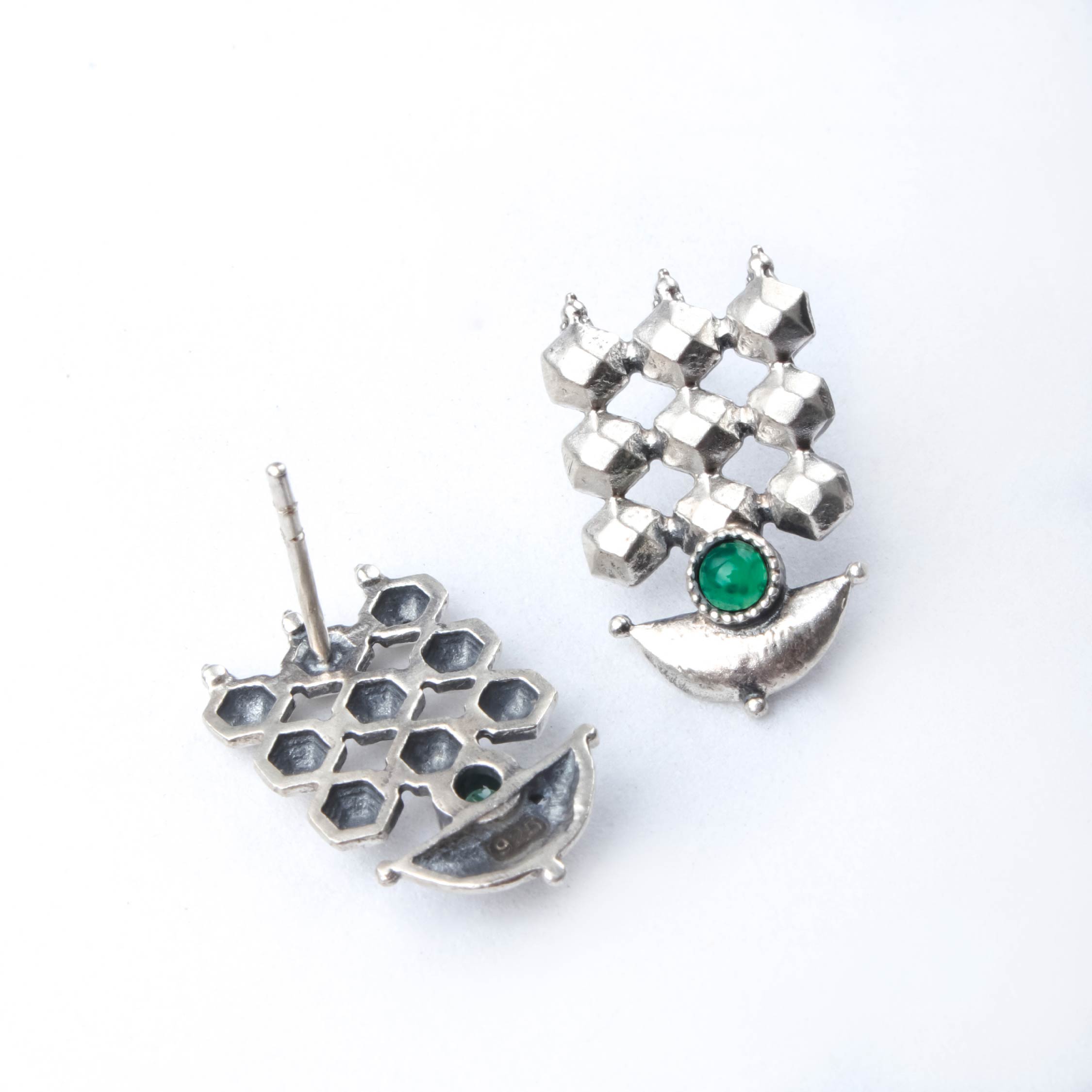 diya silver earrings by moha green