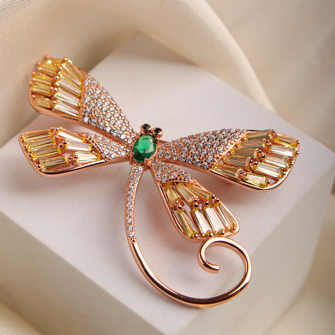 Dragon Fly Silver Brooch By MOHA