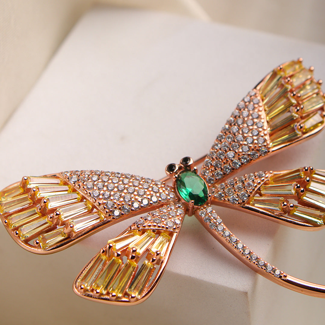 Dragon Fly Silver Brooch By MOHA