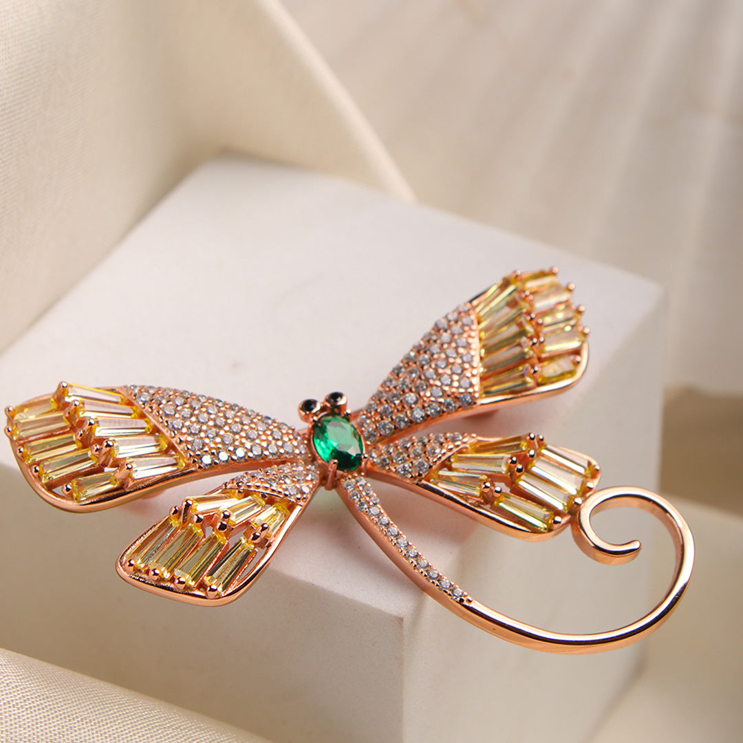 Dragon Fly Silver Brooch By MOHA