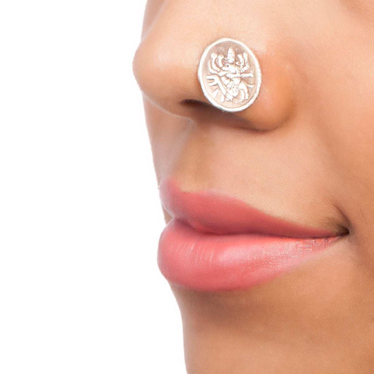 Durga Silver Nose Pin, Piercing by MOHA