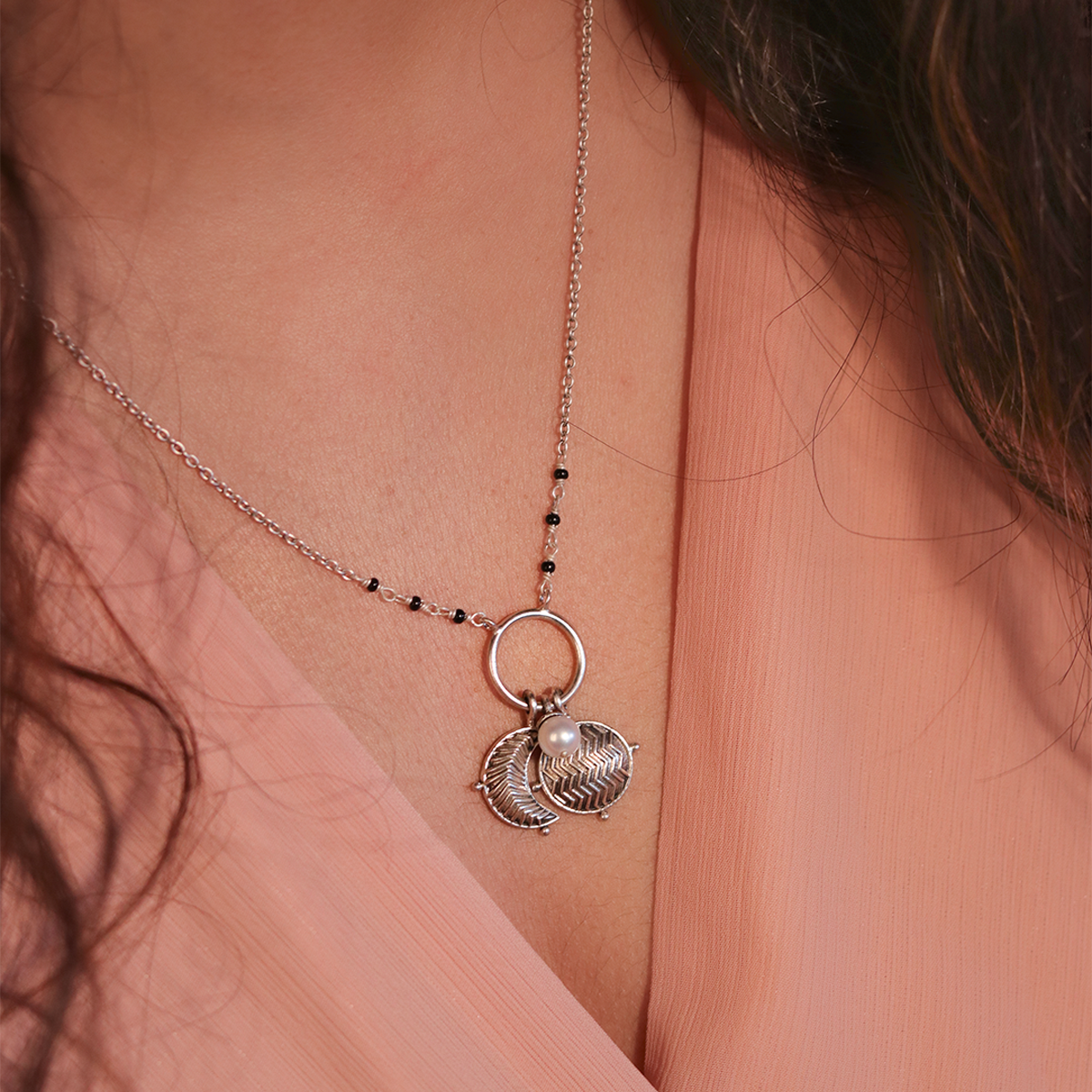 eternity silver mangalsutra by moha