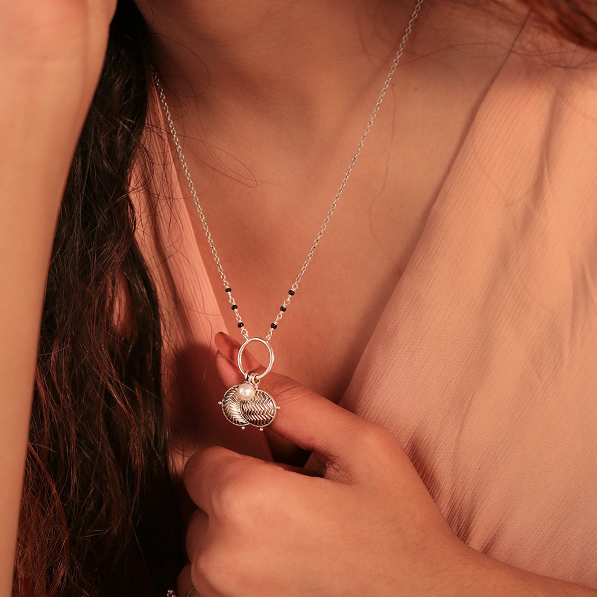 eternity silver mangalsutra by moha