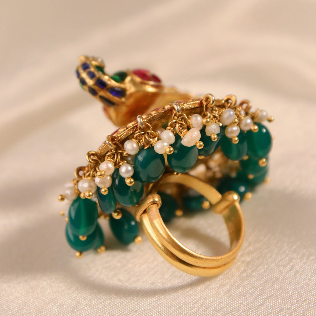 Mayuramaya Silver Finger Ring by MOHA