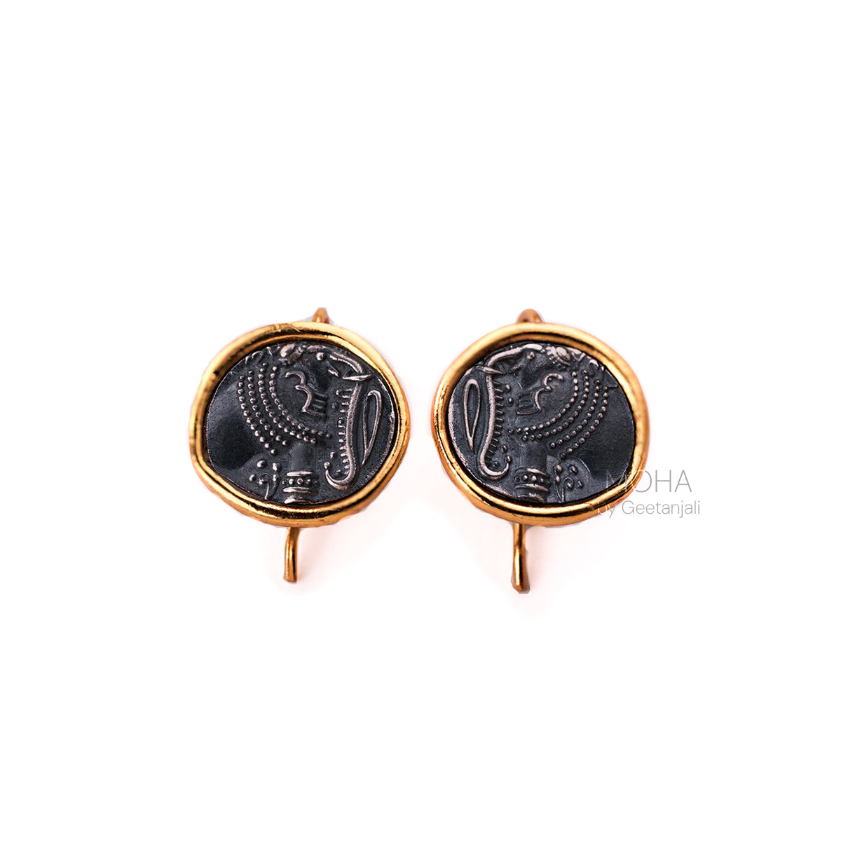 Gajapati Silver Ear-clip/ Bugadi by MOHA