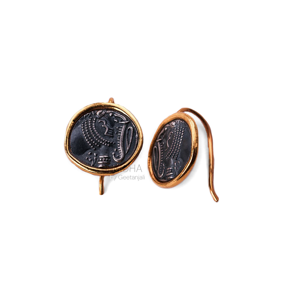 Gajapati Silver Ear-clip/ Bugadi by MOHA