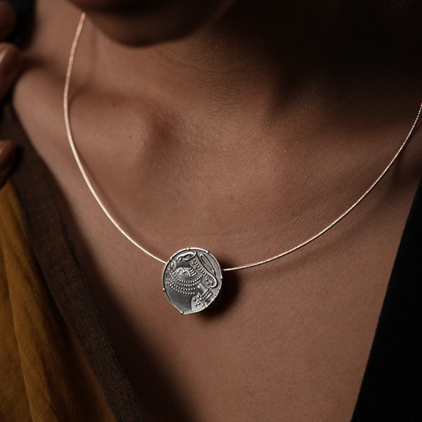 Gajapati Silver Pendant by Moha (Only Pendant)