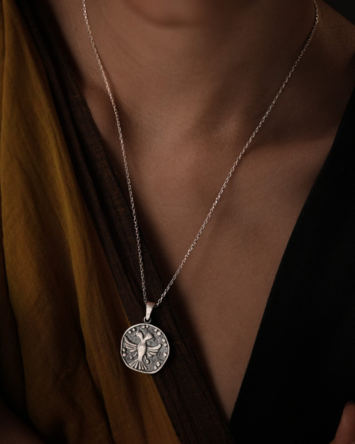 Gandaberunda Silver Pendant with Chain by MOHA