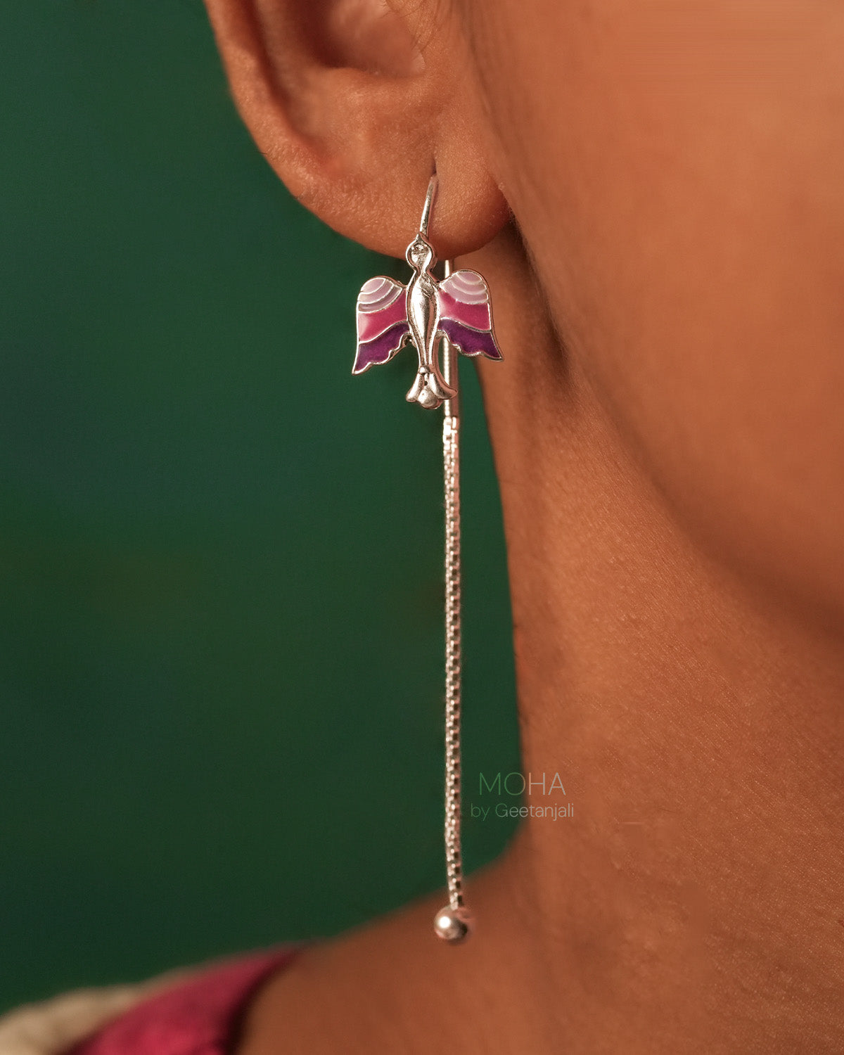 Garuda Silver Stud Earrings by Moha