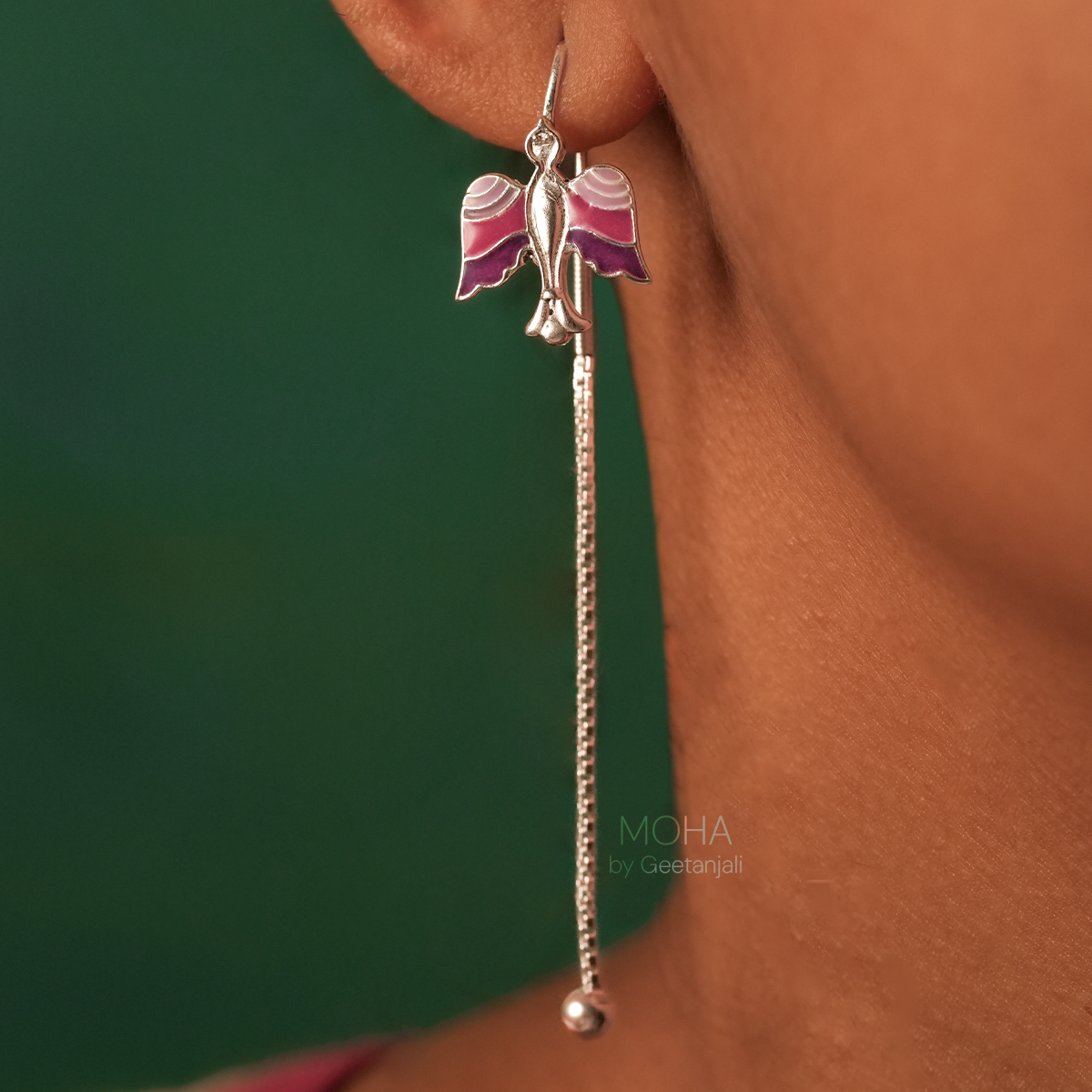 Garuda Silver Stud Earrings by Moha