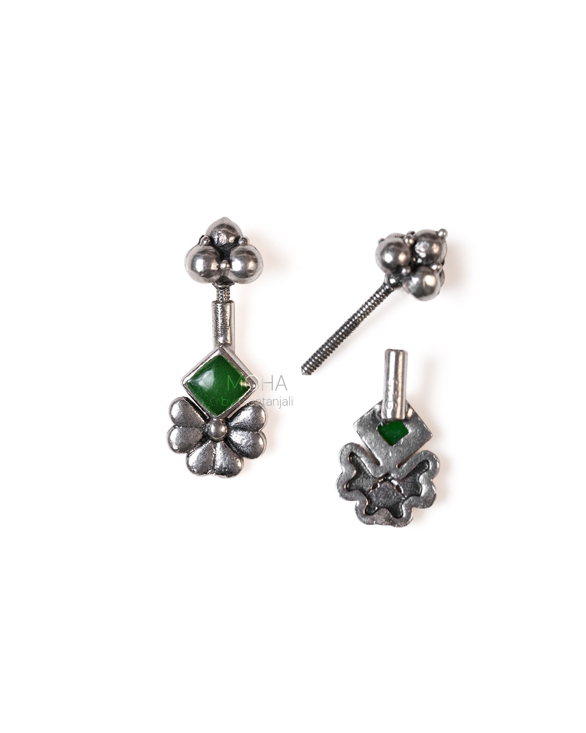 Gulika Silver Bugadi (Green) by MOHA