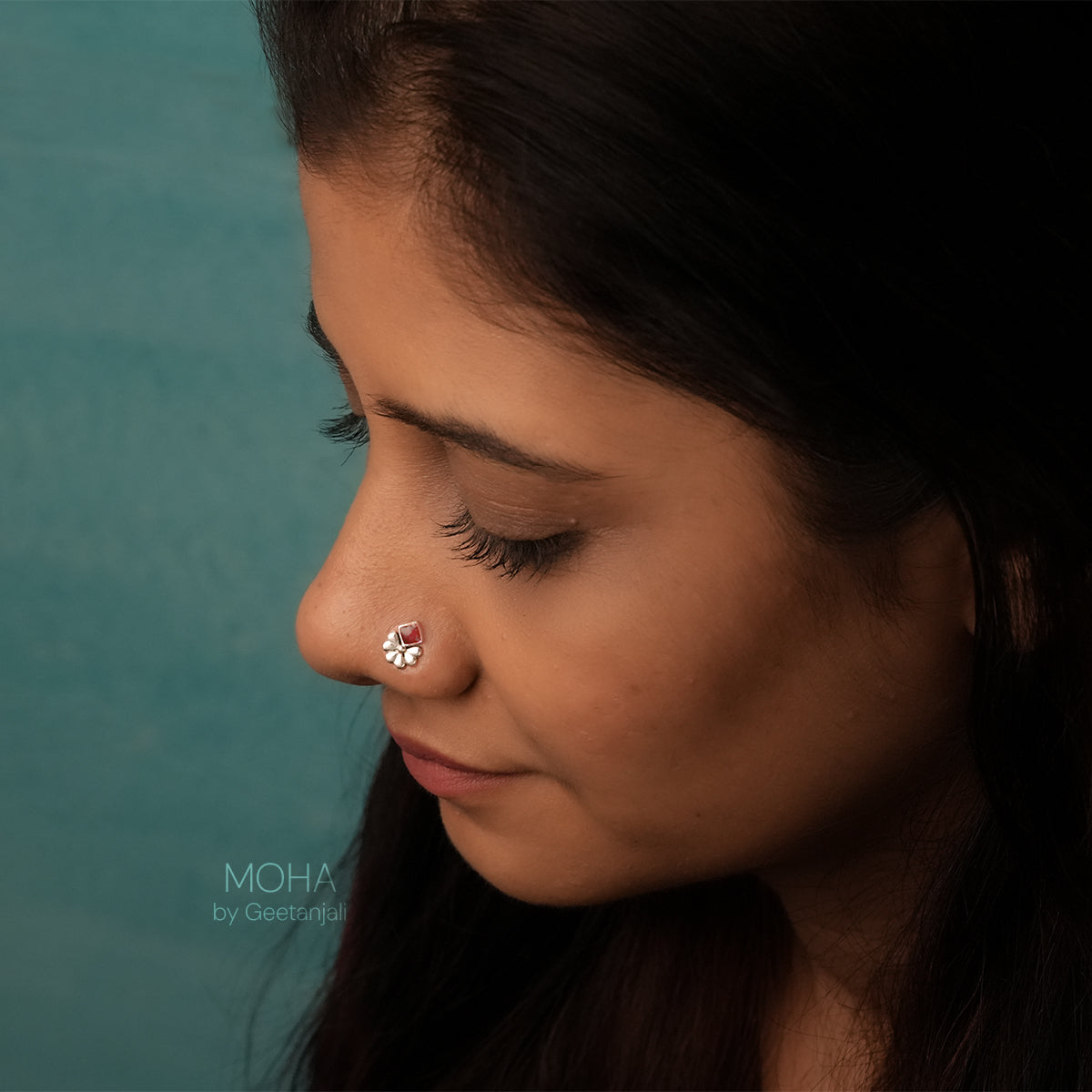 Gulika Silver Nosepin Pierced by MOHA