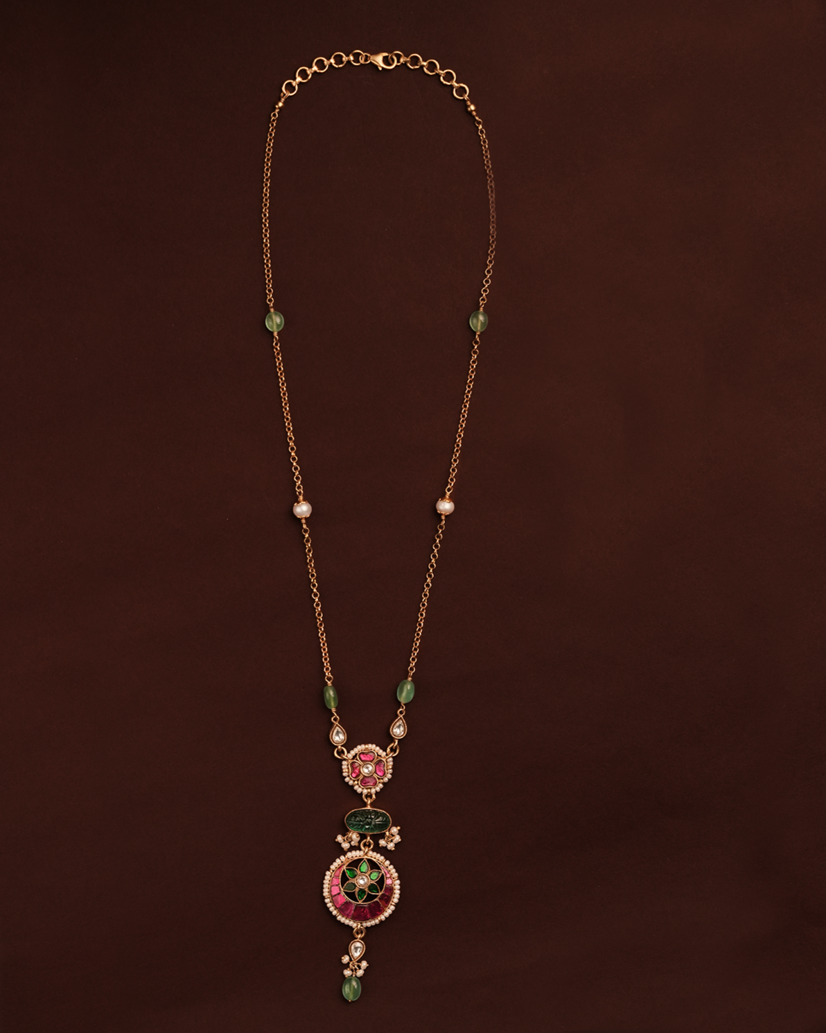 Gulzaar Polki Silver Necklace by MOHA