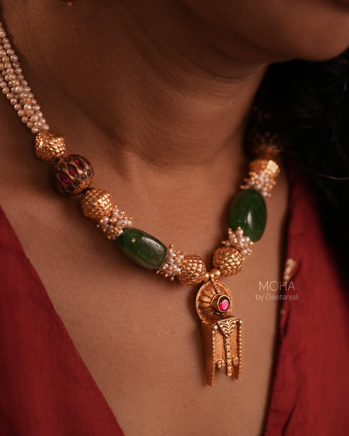 Hemshree Silver Necklace by MOHA