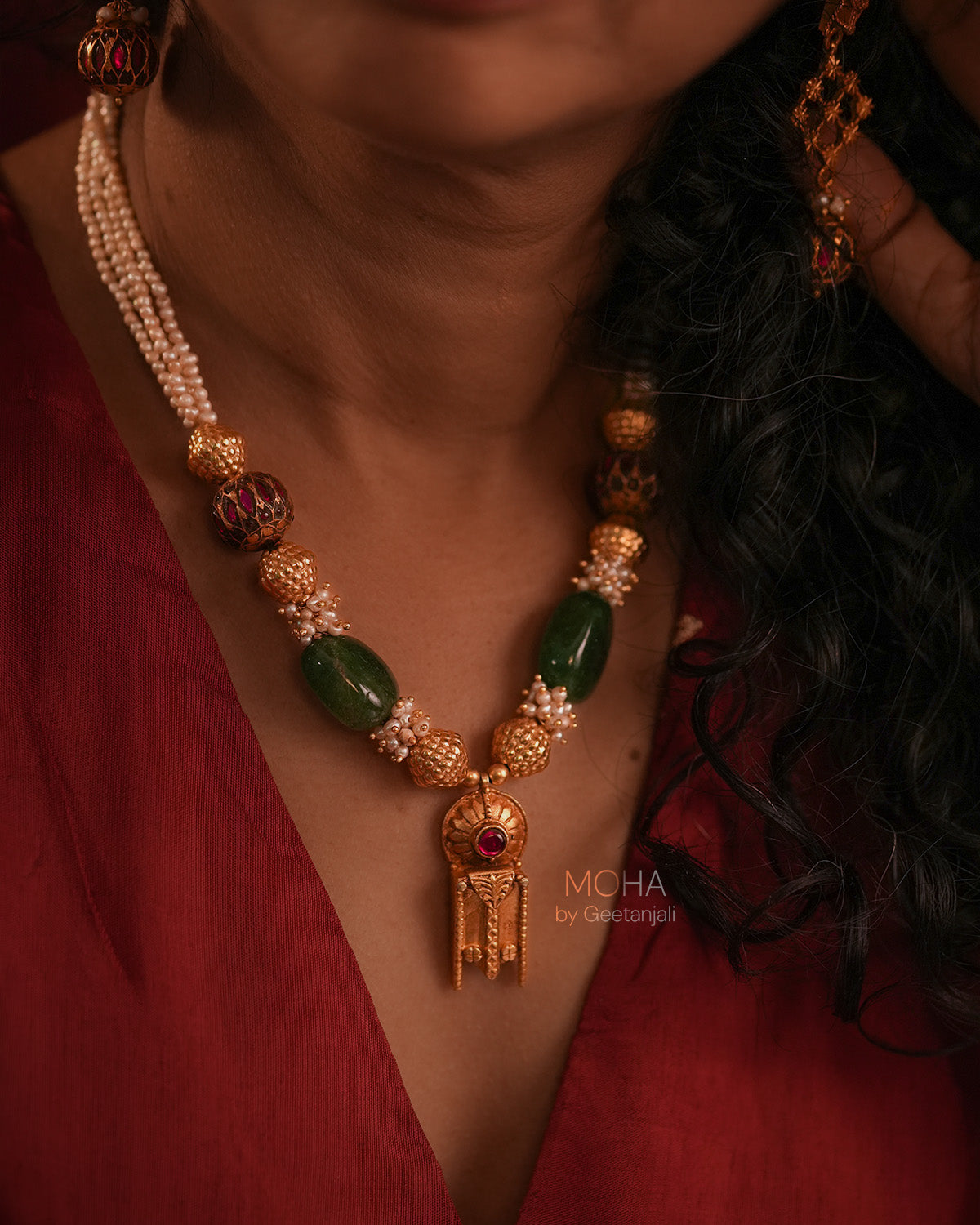Hemshree Silver Necklace by MOHA