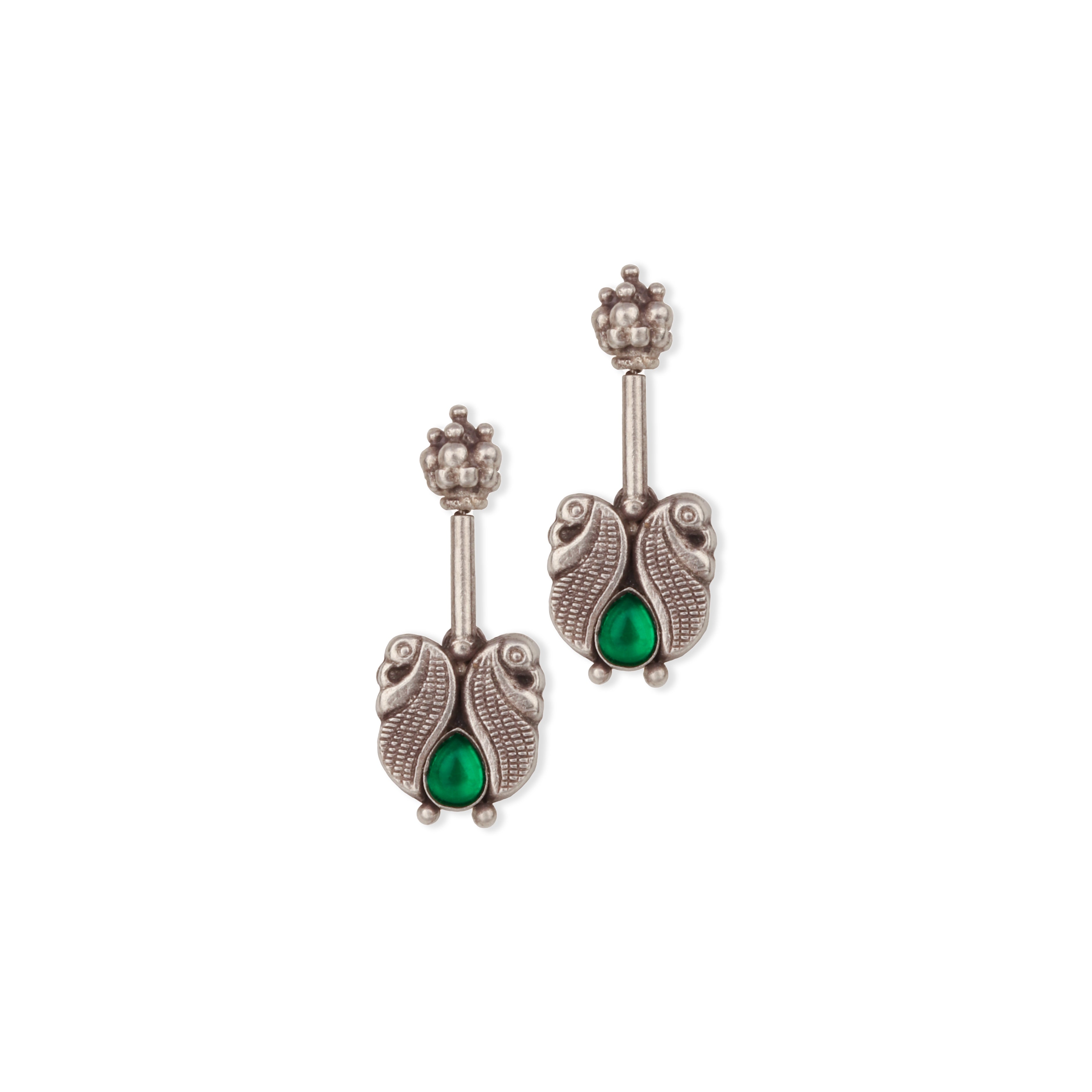 Kuhoo Silver bugadi pierced (Green) by Moha