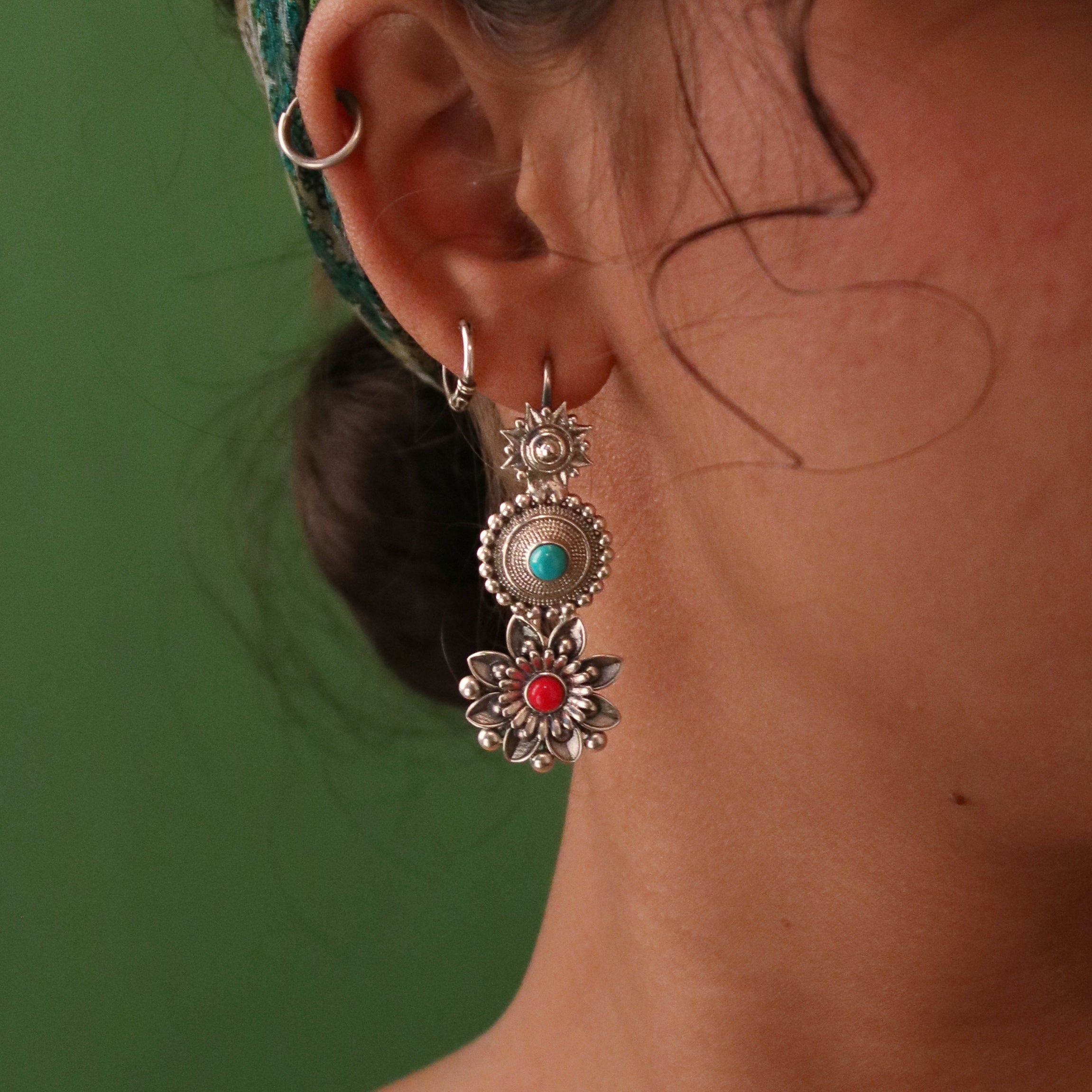 Mallika Abha Silver Dangle Earrings By MOHA