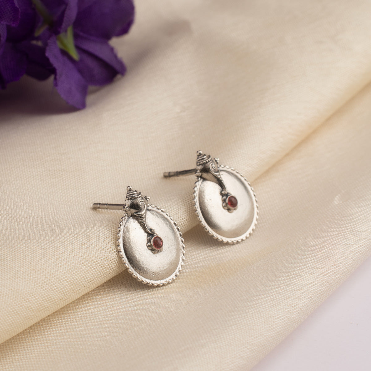 Shubh Silver Earrings by Moha