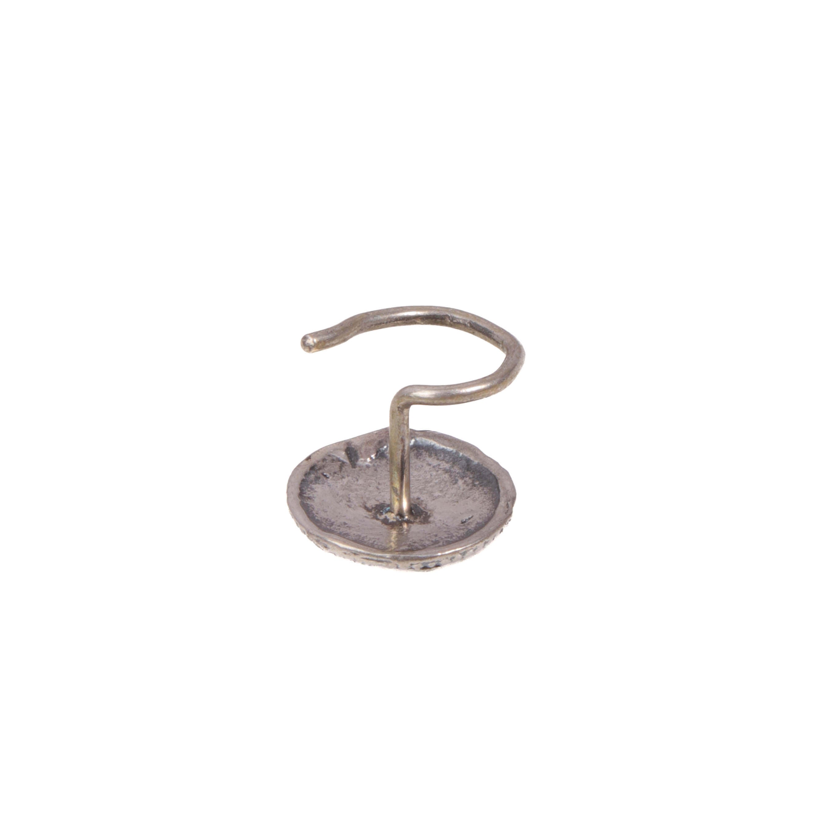 Phool Mandala Silver Nose Pin - Pierced