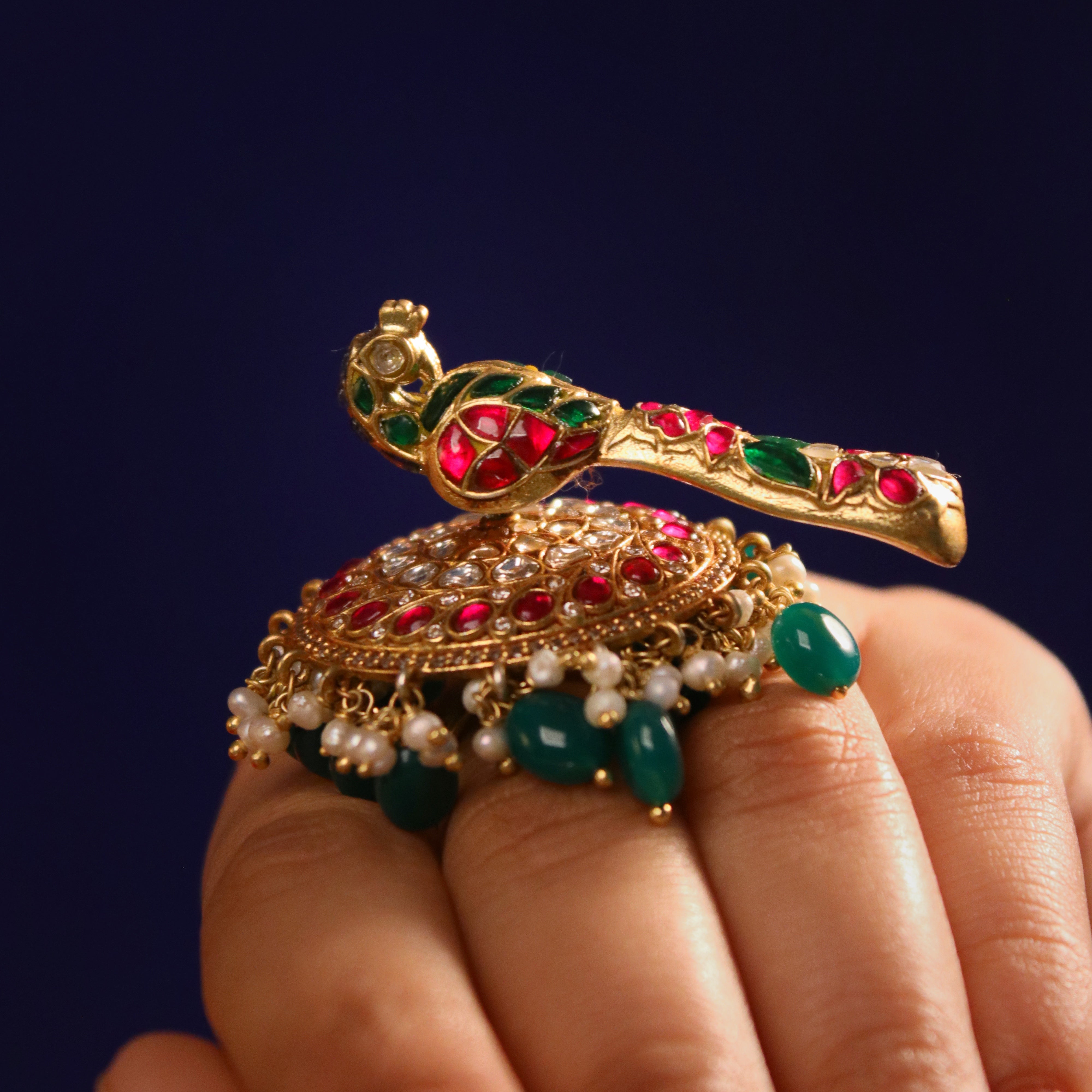 Mayuramaya Silver Finger Ring by MOHA