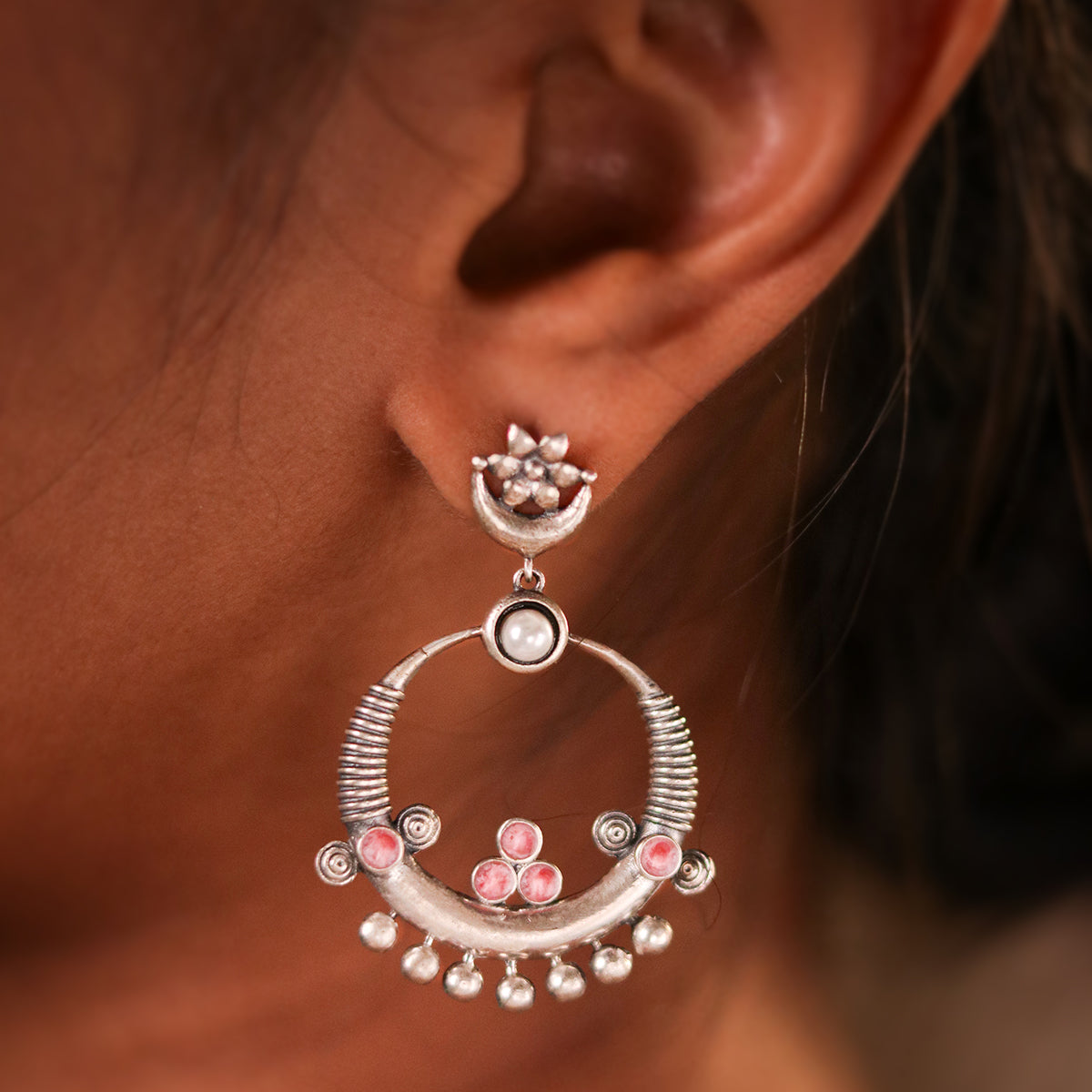 indira silver earrings by moha