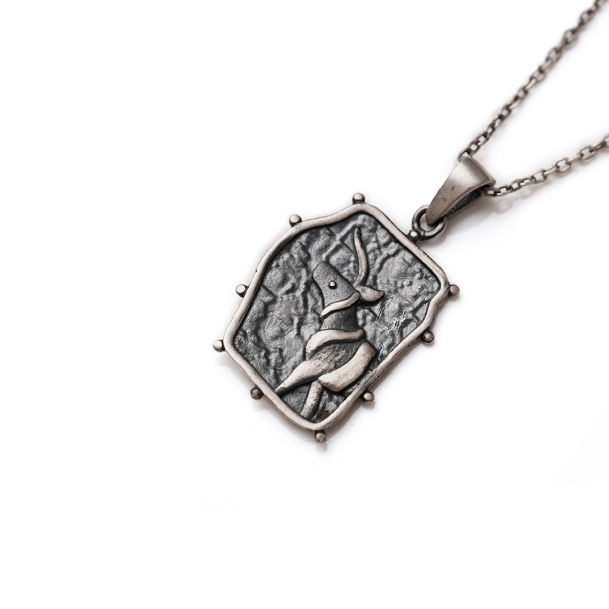 indus unicorn silver pendant with chain by moha 1