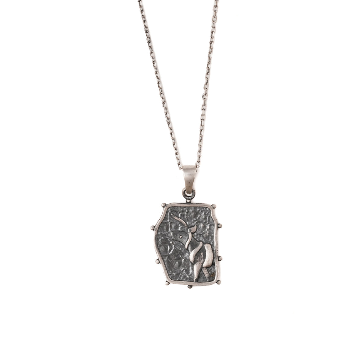 indus unicorn silver pendant with chain by moha 1