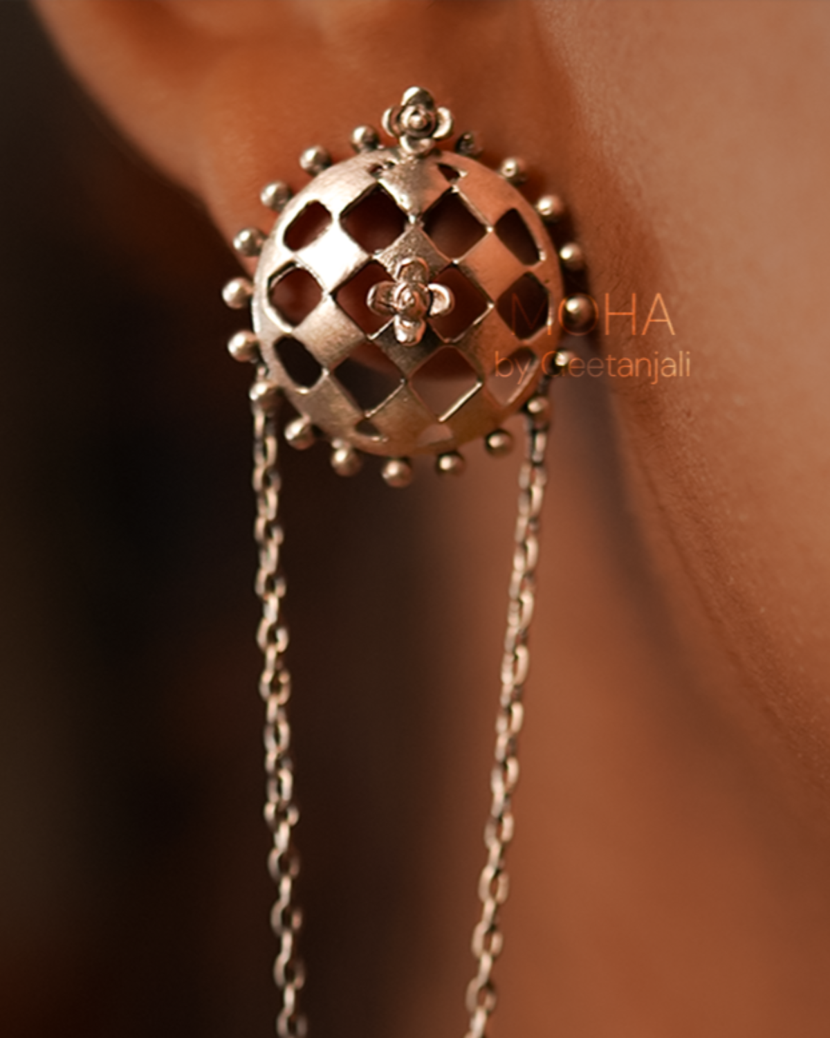 Jharokha Silver Earrings by MOHA