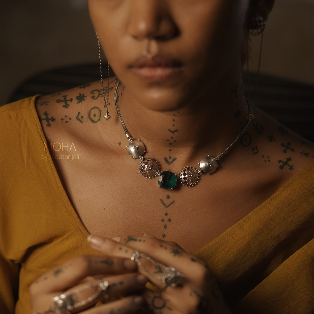 Jharokha Silver Necklace by MOHA
