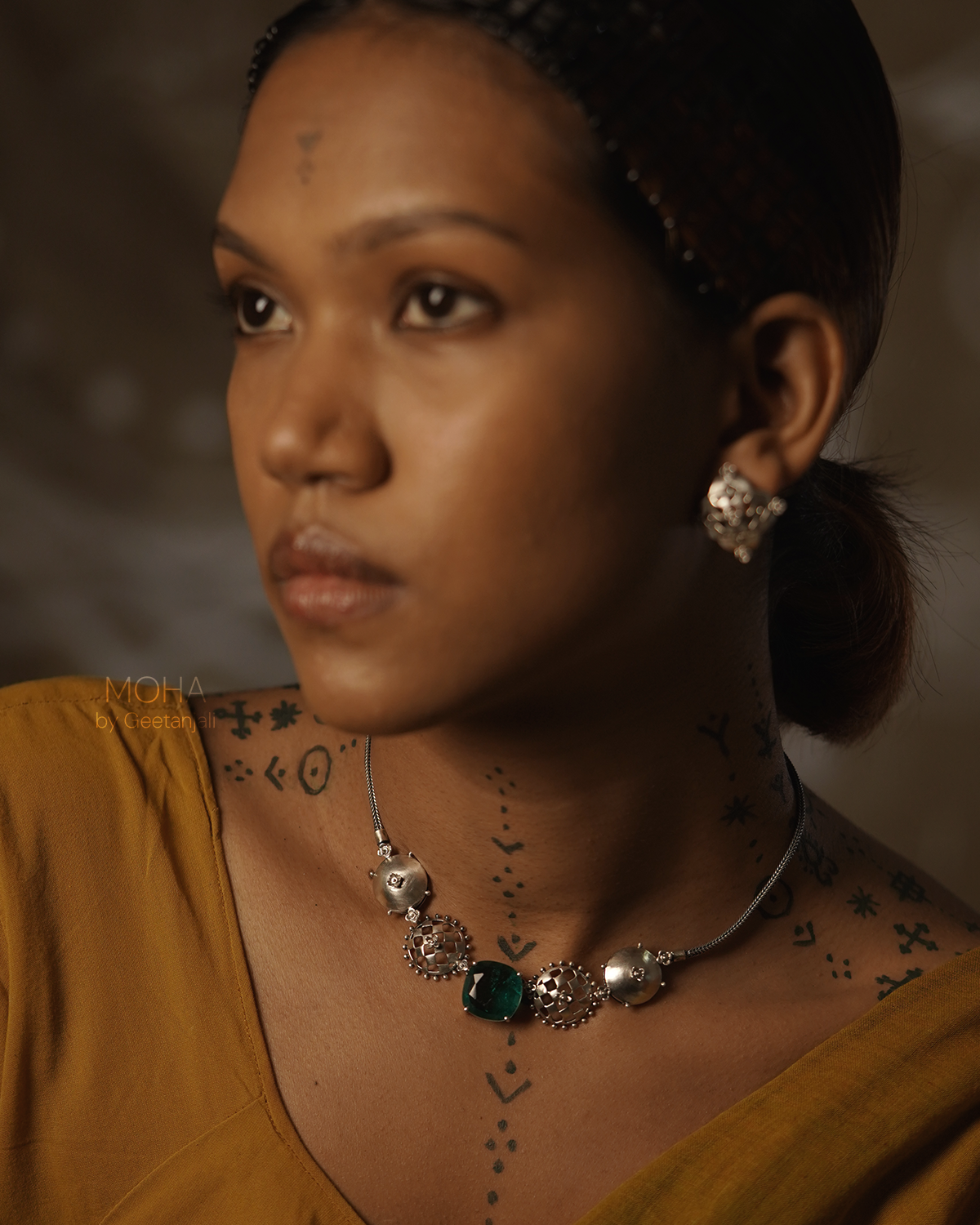 Jharokha Silver Necklace by MOHA