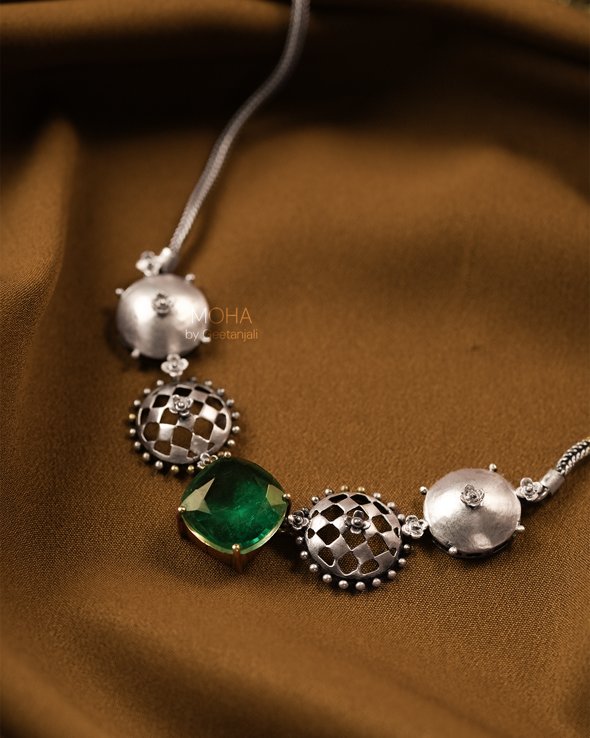 Jharokha Silver Necklace by MOHA