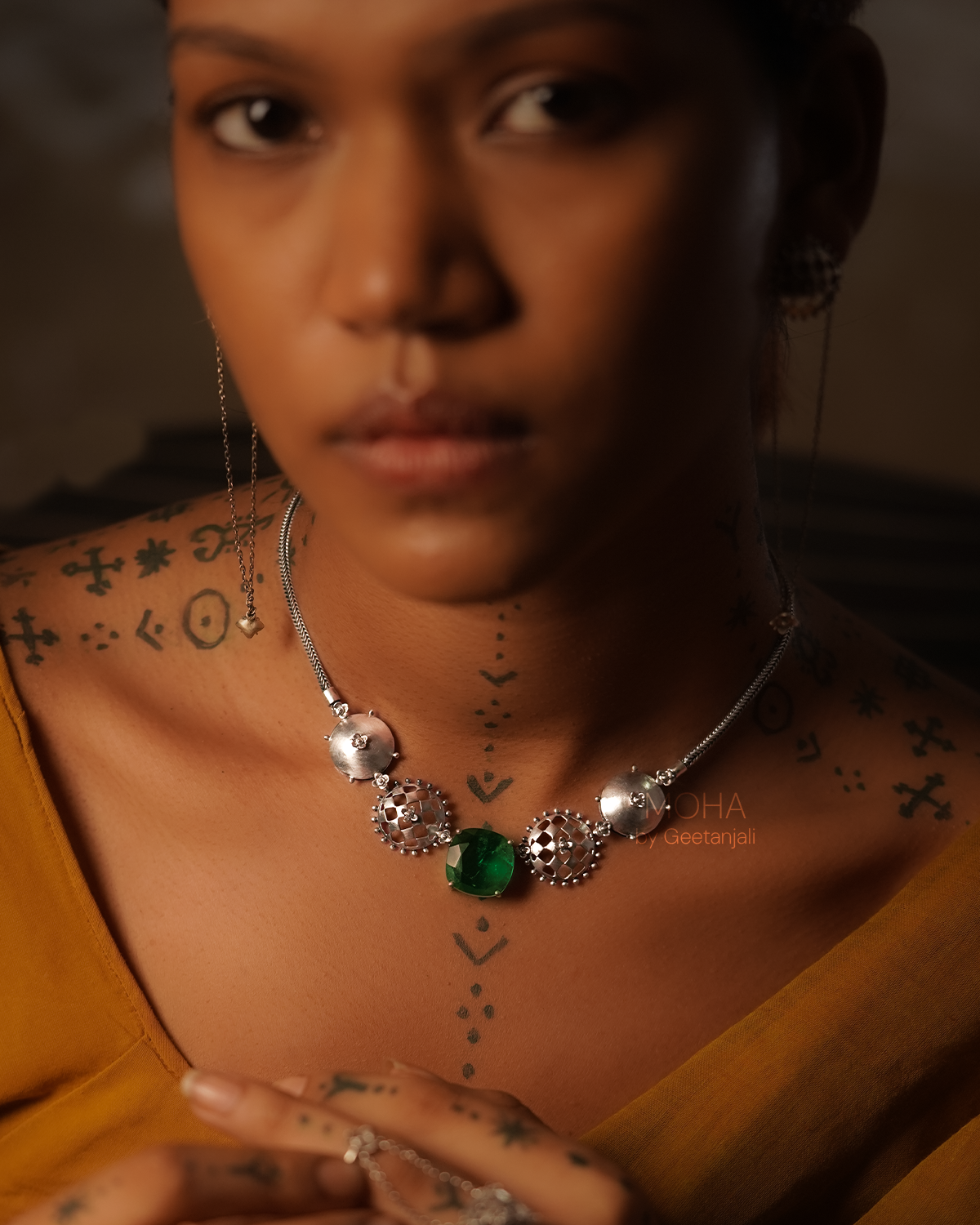 Jharokha Silver Necklace by MOHA