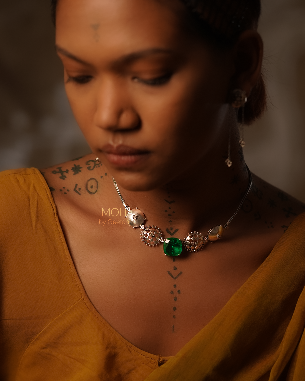 Jharokha Silver Necklace by MOHA