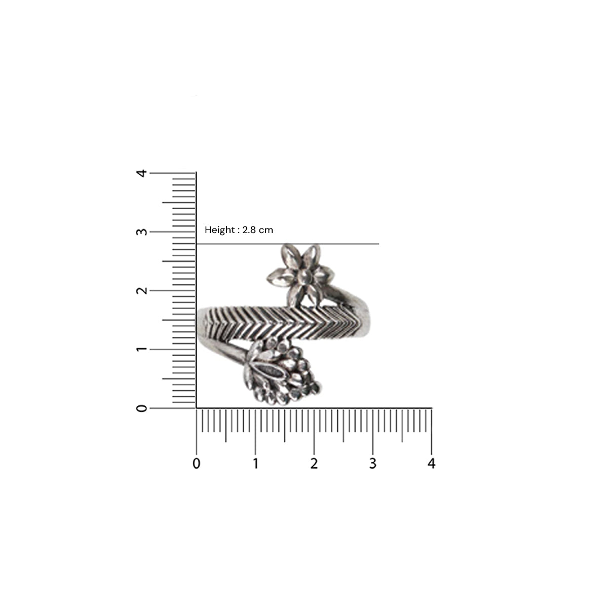 Juhi silver toe rings by Moha