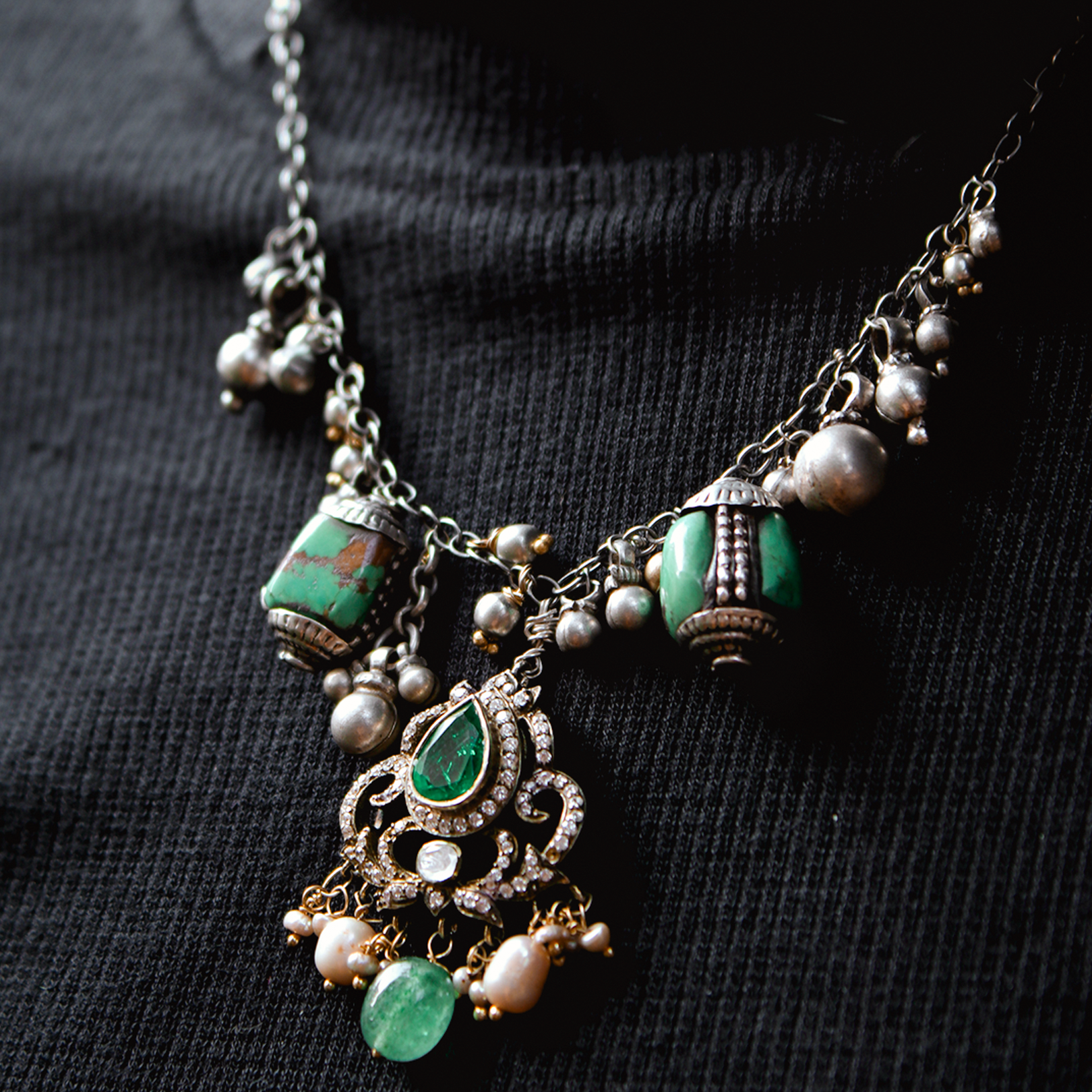 Juno Charms Silver Links Necklace by MOHA