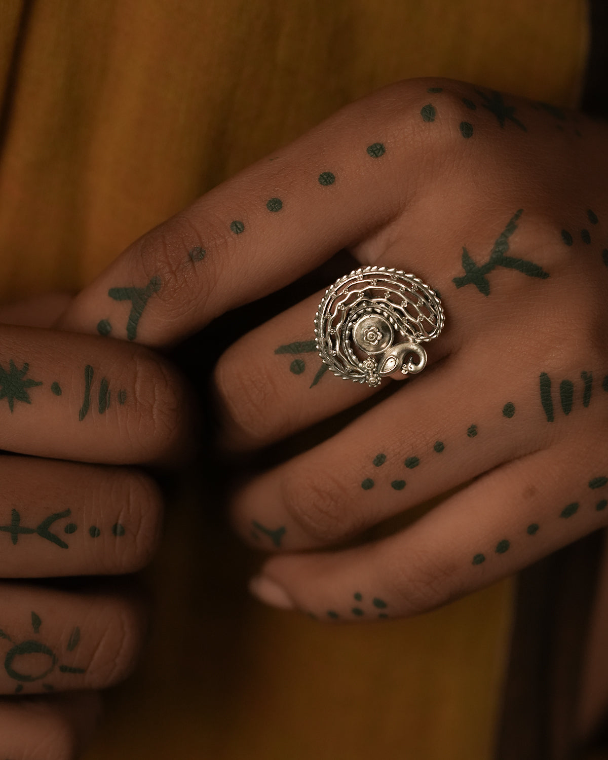 Kalapi Silver Finger Ring by MOHA