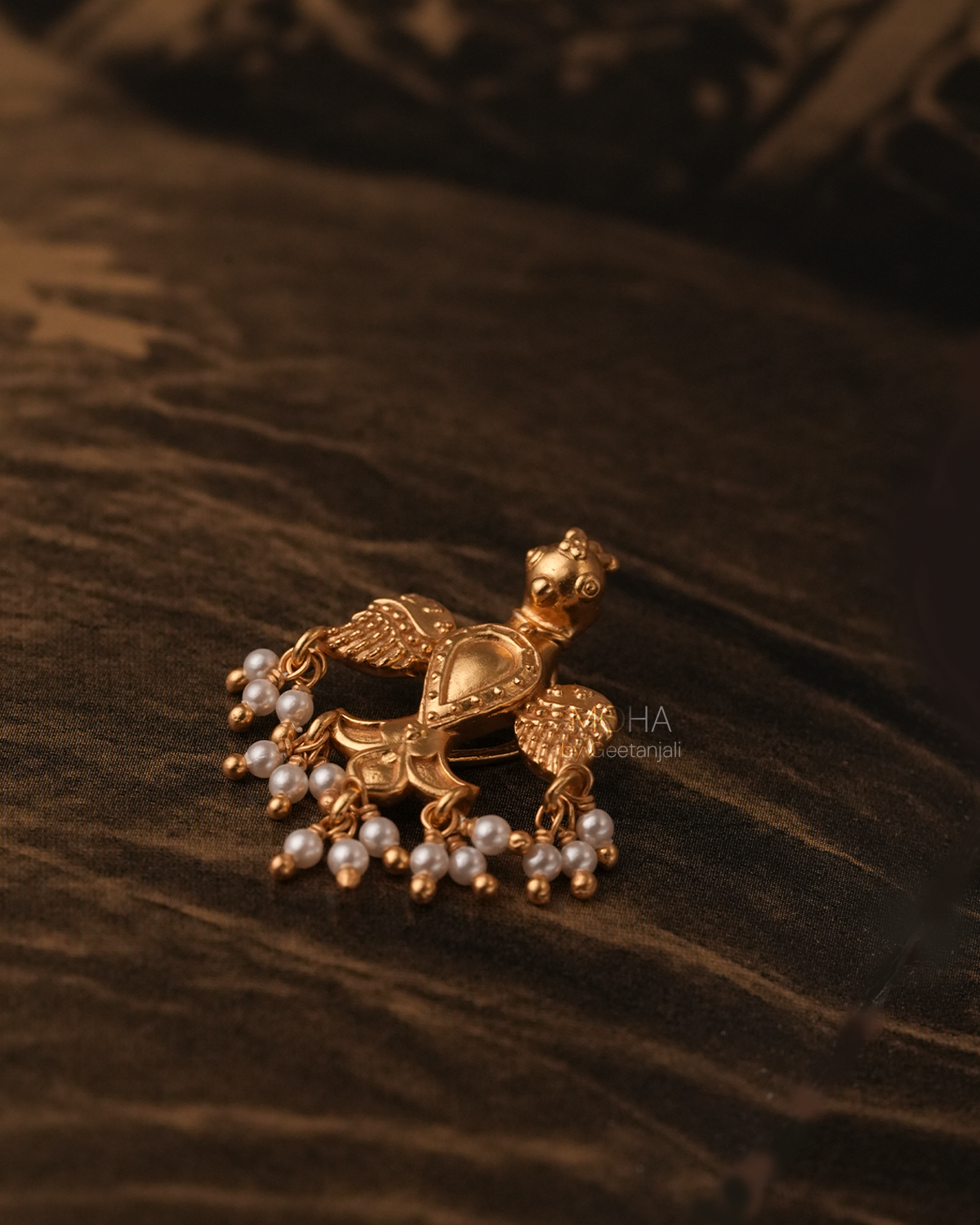 Kalindi Silver Pendant Gold Plated by MOHA (Only Pendant)