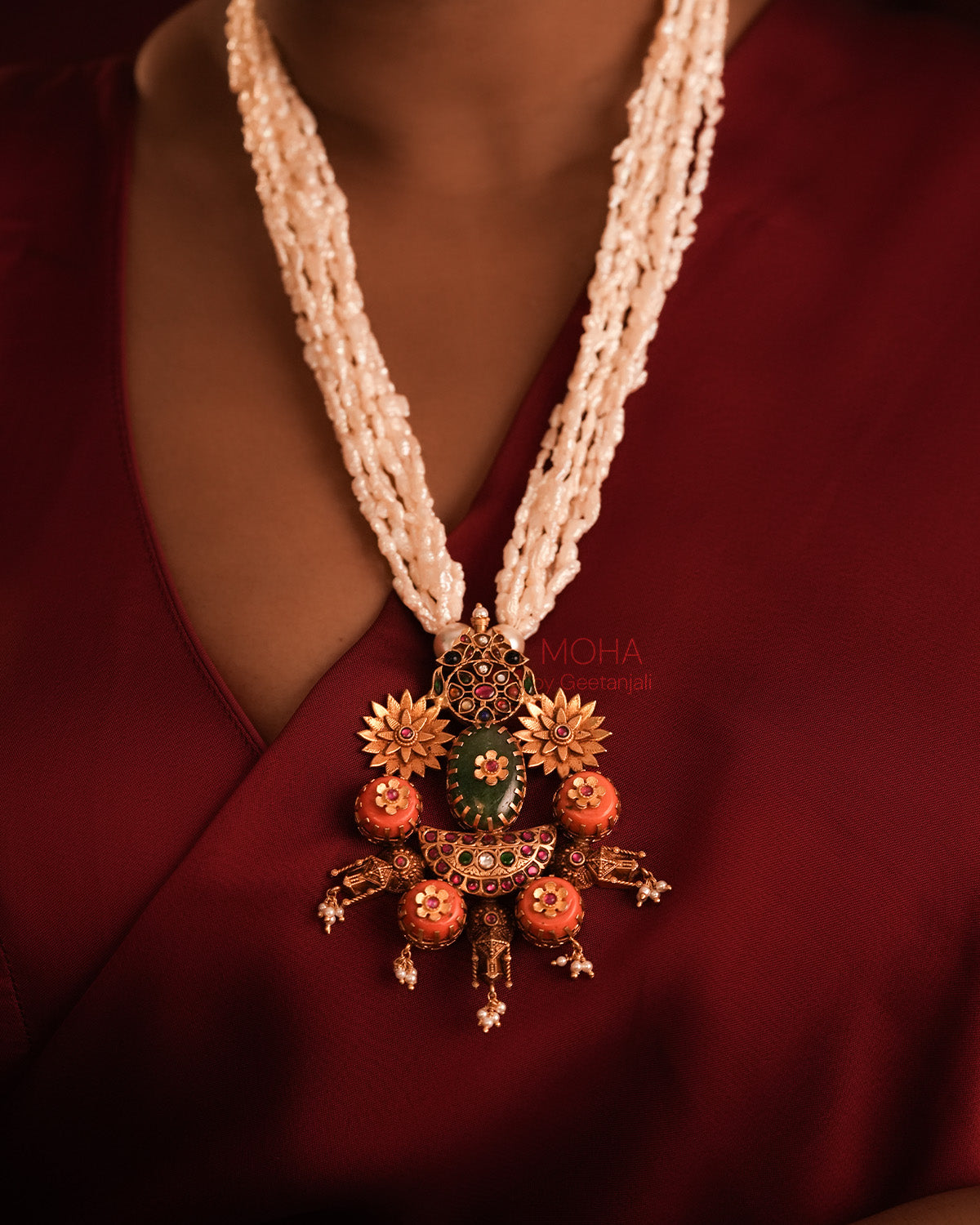 Kanakratna Silver Necklace By MOHA