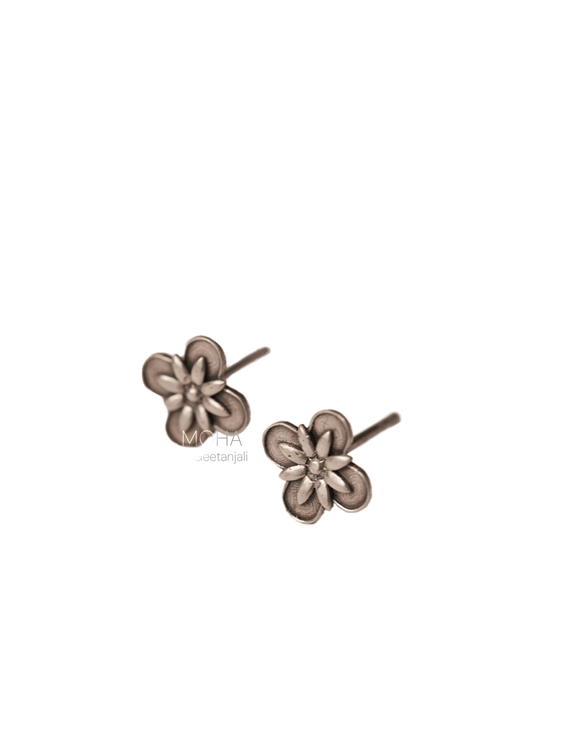 Kaner Silver Stud Earrings by MOHA